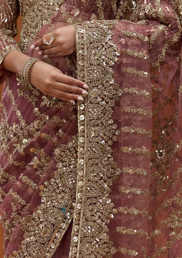 Onion_Pink_Cording_Net_Saree
