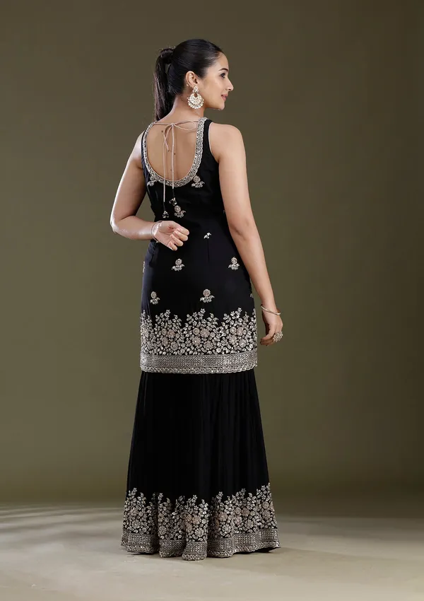 Black_Sequins_Tissue_Readymade_Salwar_Suit