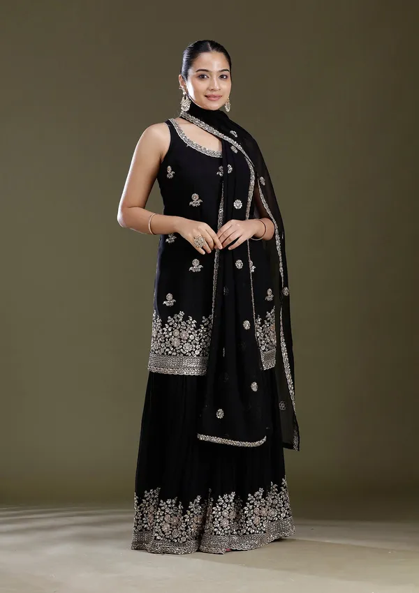 Black_Sequins_Tissue_Readymade_Salwar_Suit