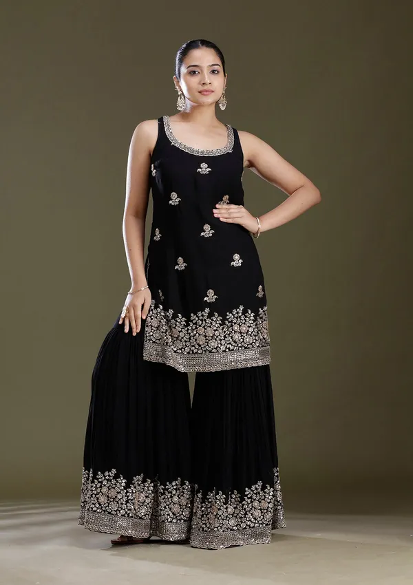Black_Sequins_Tissue_Readymade_Salwar_Suit