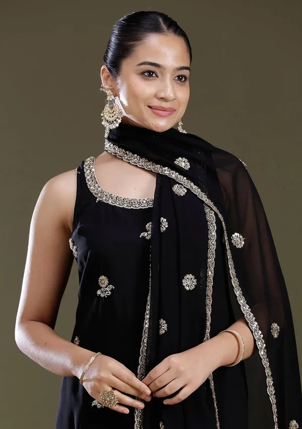 Black_Sequins_Tissue_Readymade_Salwar_Suit