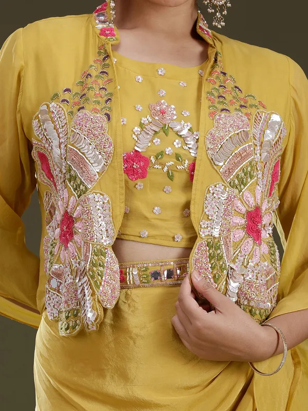 Mustard_Yellow_Threadwork_Satin_Readymade_Salwar_Suit