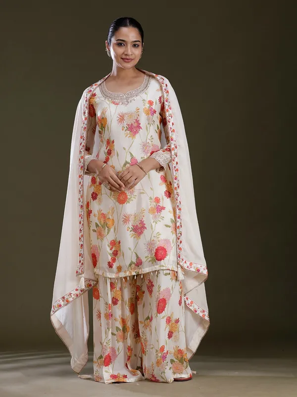 Cream_Printed_Chinon_Readymade_Salwar_Suit