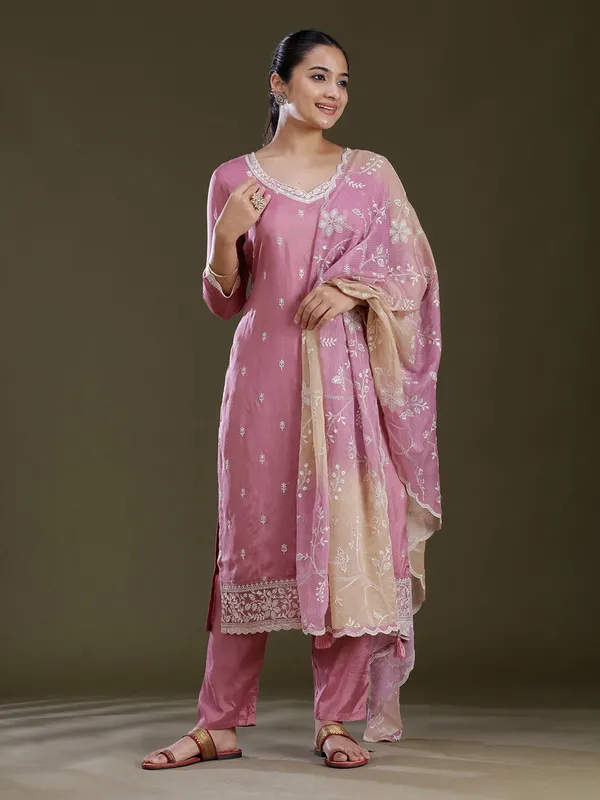 Lavender_Threadwork_Dola_Silk_Readymade_Salwar_Suit