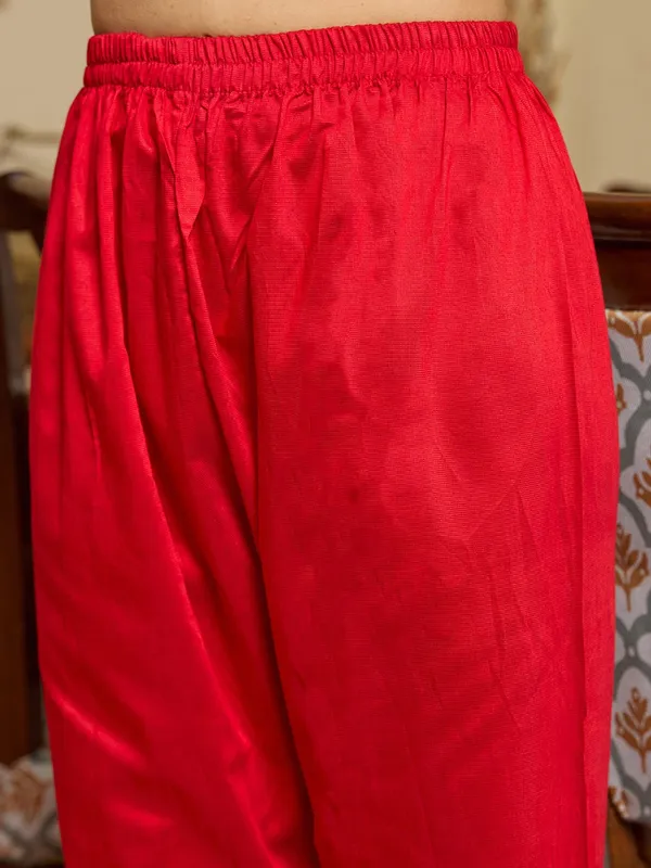 Red_Stonework_Tissue_Readymade_Salwar_Suit