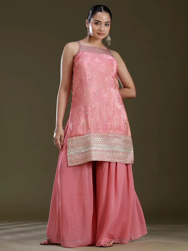 Onion_Pink_Zariwork_Gold_Tissue_Readymade_Salwar_Suit