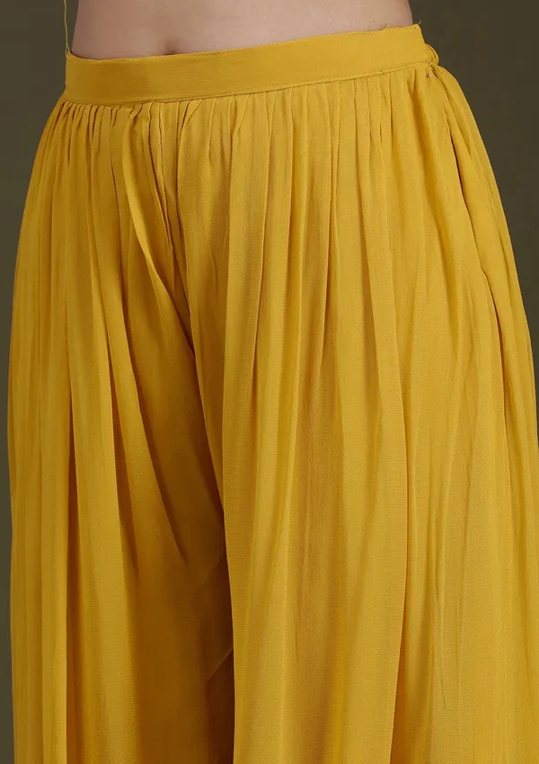 Yellow_Zariwork_Gold_Tissue_Readymade_Salwar_Suit