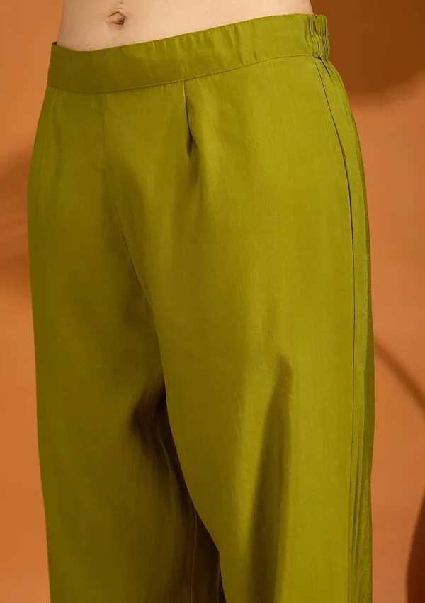 Mehandi_Green_Cutdana_Chanderi_Readymade_Salwar_Suit