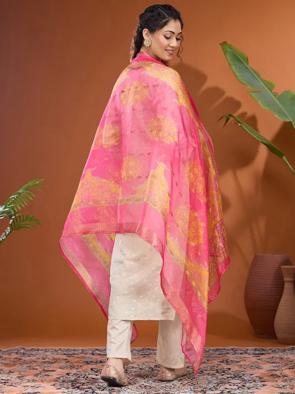 Off_White_Threadwork_Brocade_Readymade_Salwar_Suit