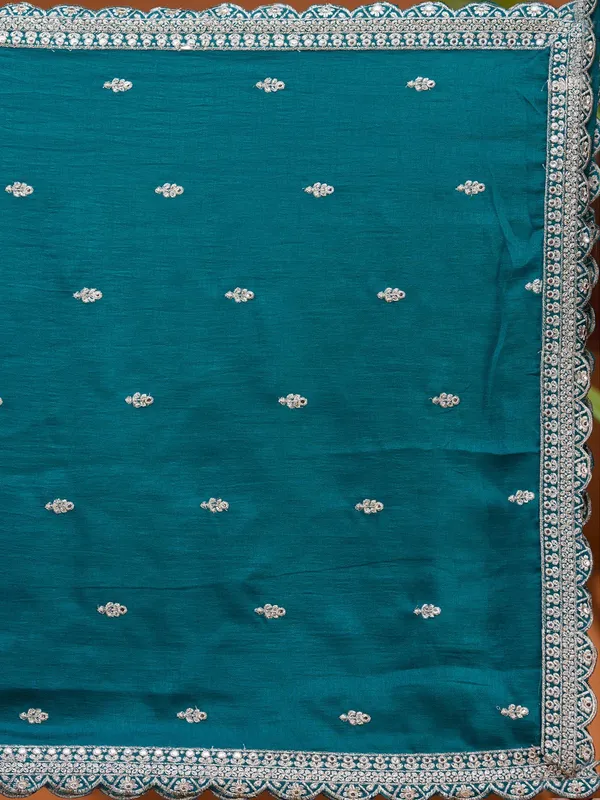 Blue_Zariwork_Gold_Soft_Raw_Silk_Readymade_Salwar_Suit