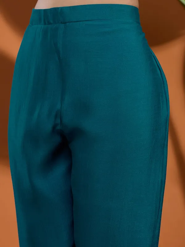 Blue_Zariwork_Gold_Soft_Raw_Silk_Readymade_Salwar_Suit