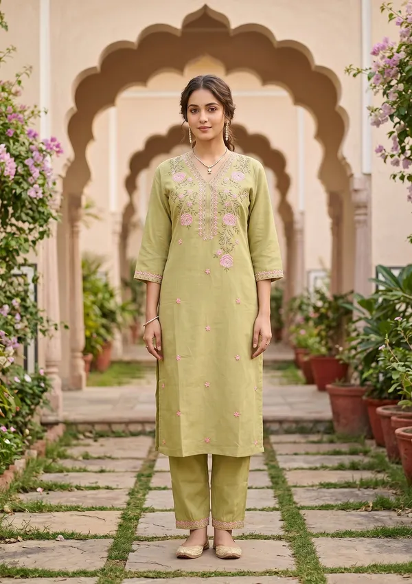 Pista_Green_Threadwork_Soft_Raw_Silk_Readymade_Salwar_Suit