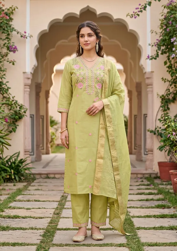 Pista_Green_Threadwork_Soft_Raw_Silk_Readymade_Salwar_Suit
