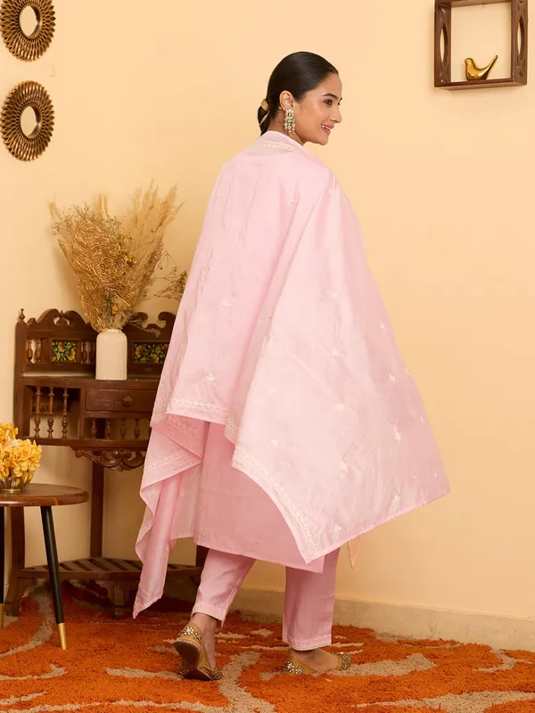 Pink_Threadwork_Chanderi_Readymade_Salwar_Suit