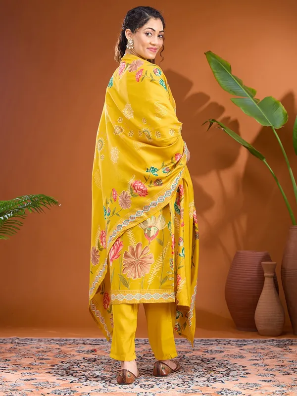 Mustard_Yellow_Threadwork_Soft_Raw_Silk_Readymade_Salwar_Suit