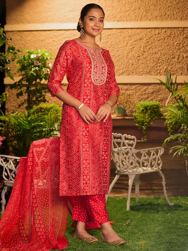 Red_Cording_Raw_Silk_Readymade_Salwar_Suit