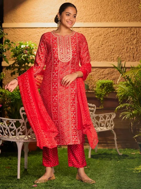Red_Cording_Raw_Silk_Readymade_Salwar_Suit