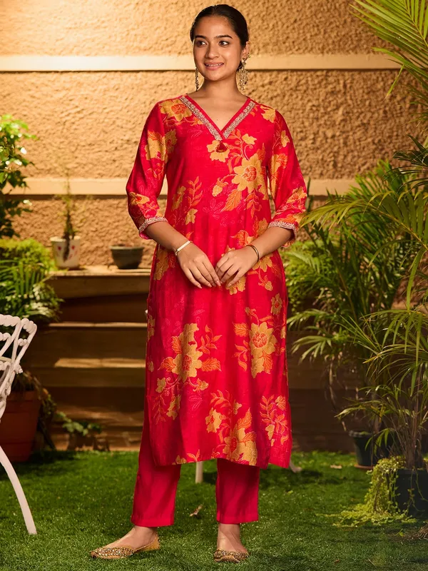 Rani_Pink_Cording_Soft_Raw_Silk_Readymade_Salwar_Suit