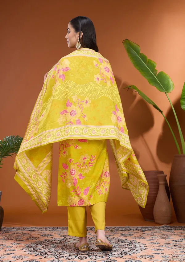 Mehandi_Green_Cording_Soft_Raw_Silk_Readymade_Salwar_Suit