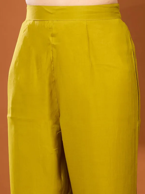 Mehandi_Green_Cording_Chanderi_Readymade_Salwar_Suit