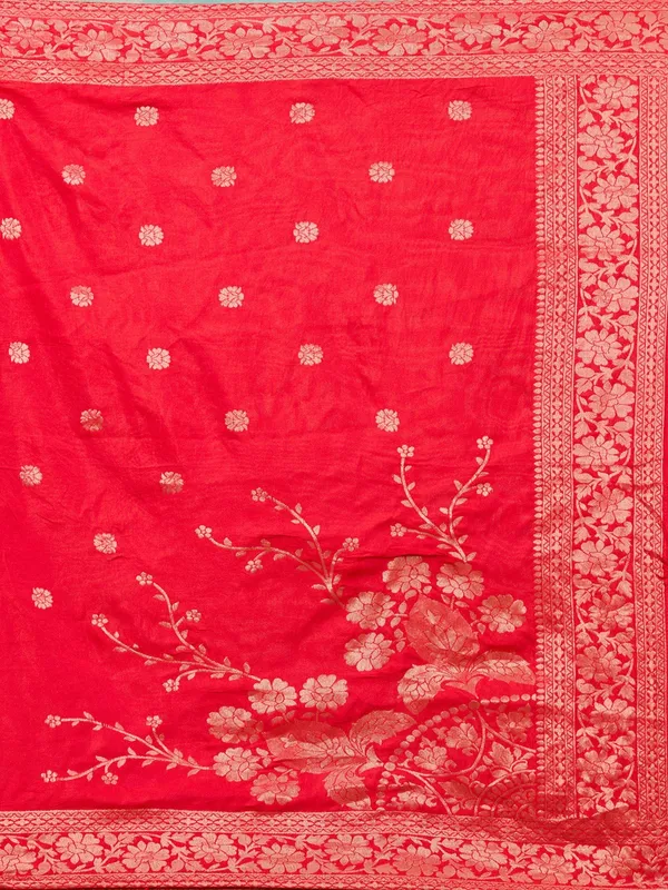 Red_Sequins_Chanderi_Readymade_Salwar_Suit