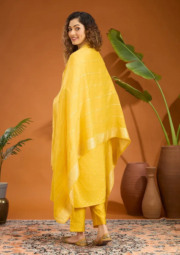 Mustard_Yellow_Cording_Chanderi_Readymade_Salwar_Suit