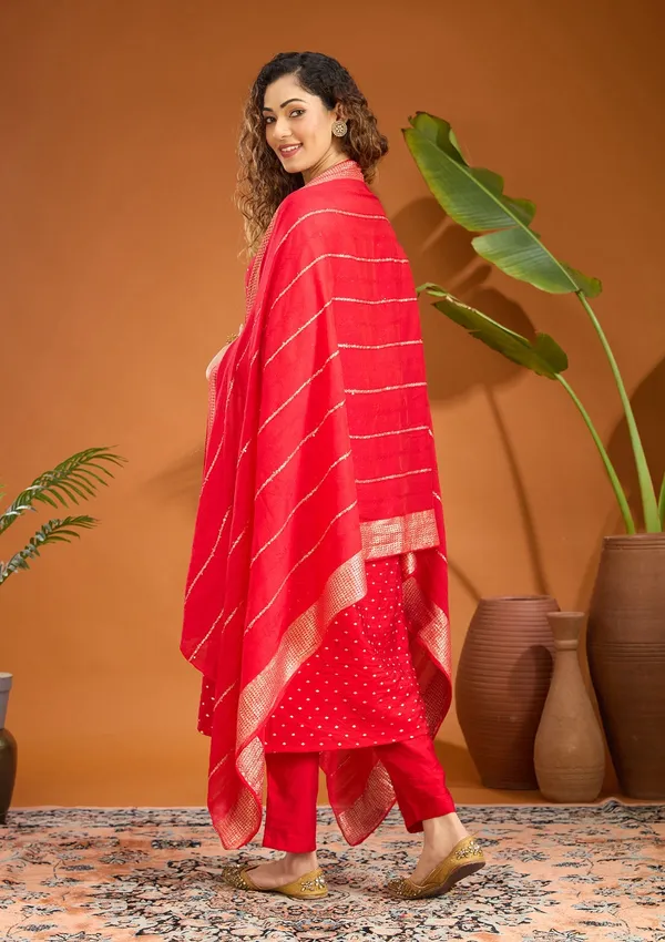 Red_Cording_Chanderi_Readymade_Salwar_Suit