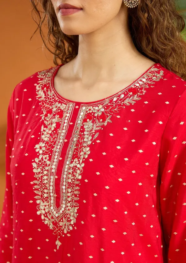 Red_Cording_Chanderi_Readymade_Salwar_Suit