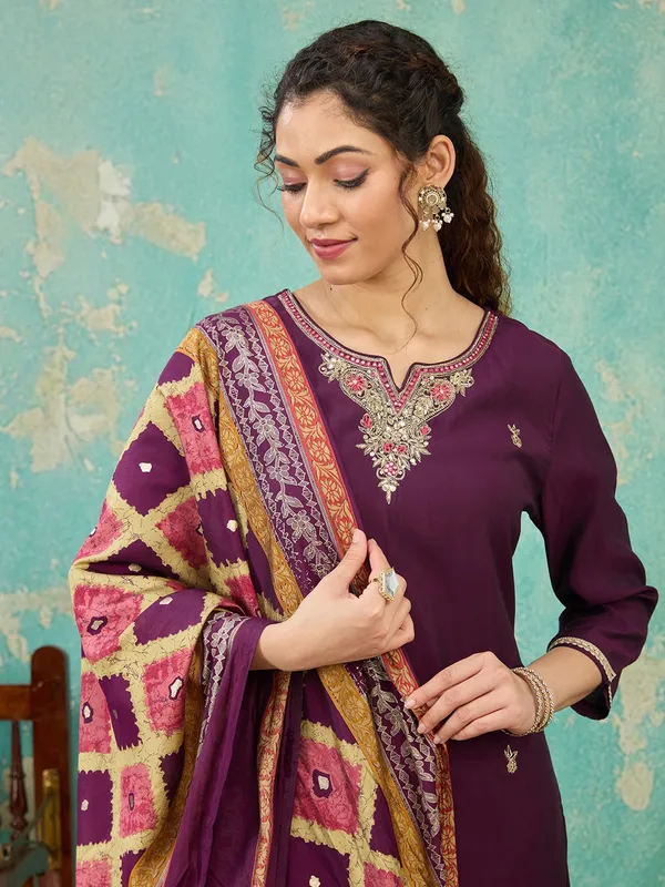 Purple_Zariwork_Soft_Raw_Silk_Readymade_Salwar_Suit