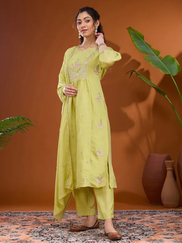 Pista_Green_Threadwork_Chanderi_Readymade_Salwar_Suit
