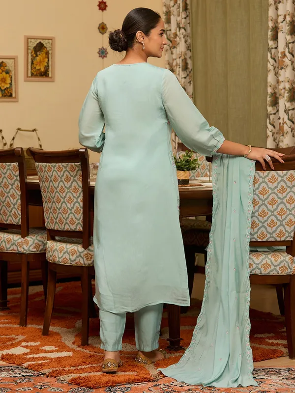 Sky_Blue_Threadwork_Chanderi_Readymade_Salwar_Suit