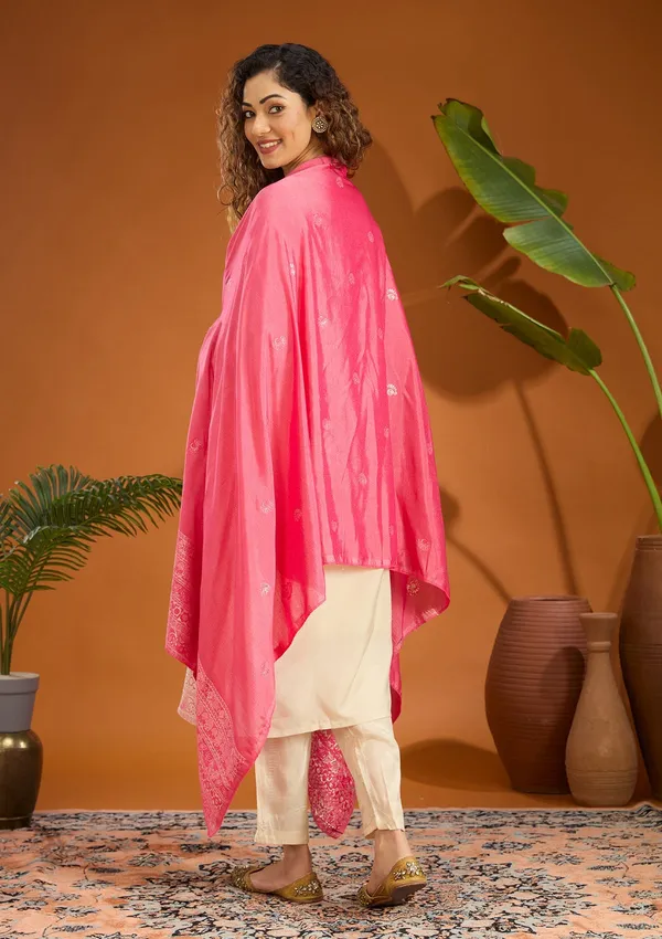 Beige_Plain_Brocade_Readymade_Salwar_Suit