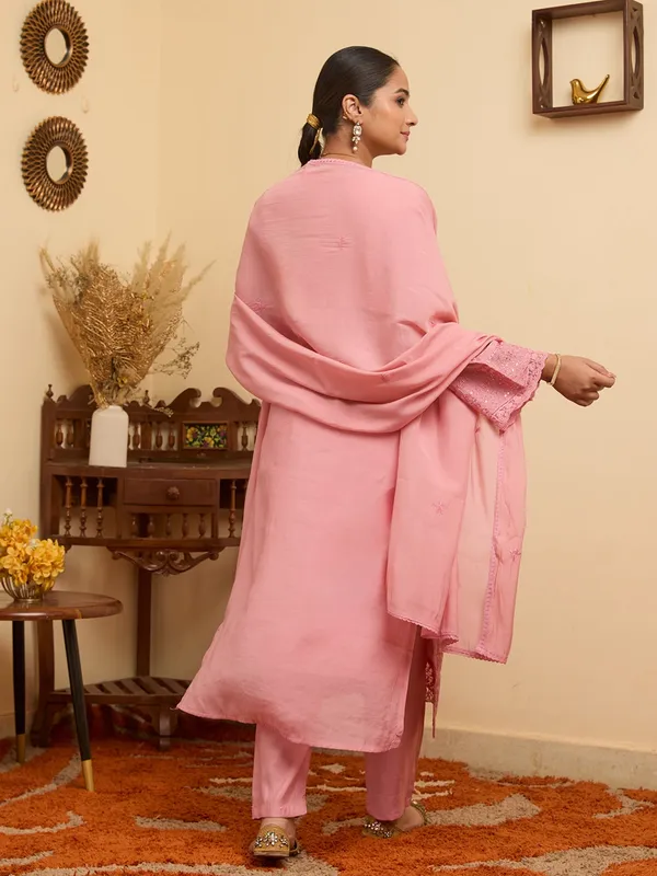 Pink_Threadwork_Chanderi_Readymade_Salwar_Suit