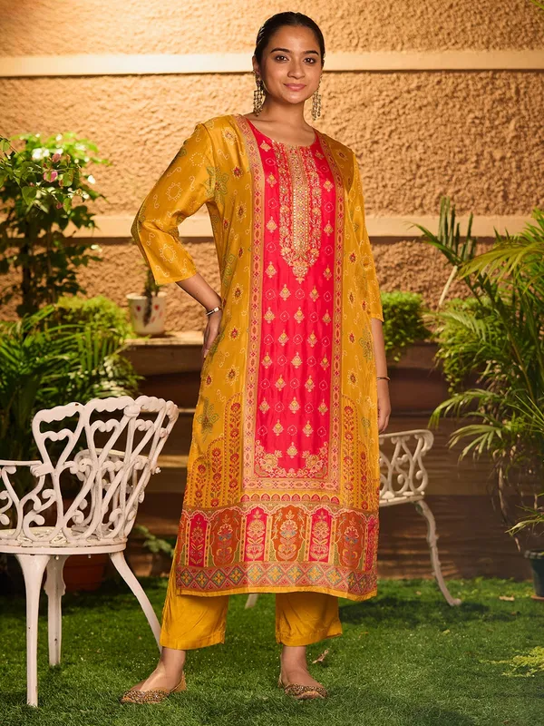 Mustard_Yellow_Sequins_Soft_Raw_Silk_Readymade_Salwar_Suit