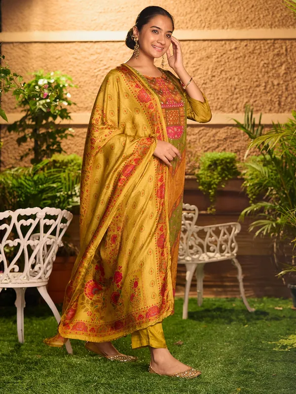 Mehandi_Green_Cutdana_Soft_Raw_Silk_Readymade_Salwar_Suit