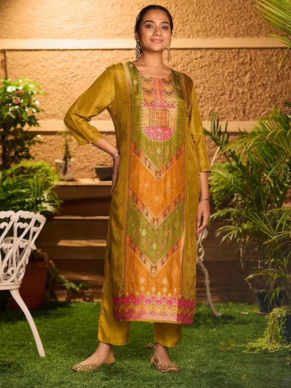 Mehandi_Green_Cutdana_Soft_Raw_Silk_Readymade_Salwar_Suit