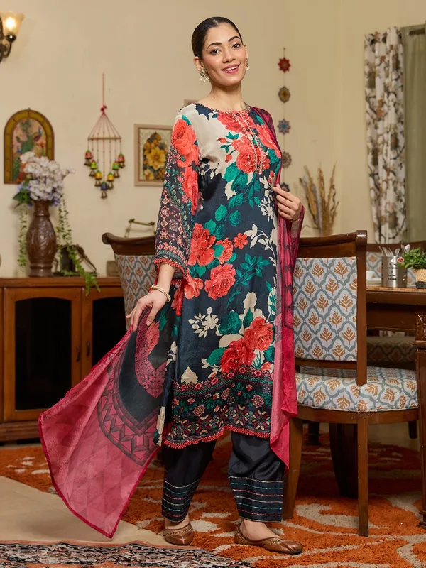 Navy_Blue_Mirrorwork_Chinon_Readymade_Salwar_Suit