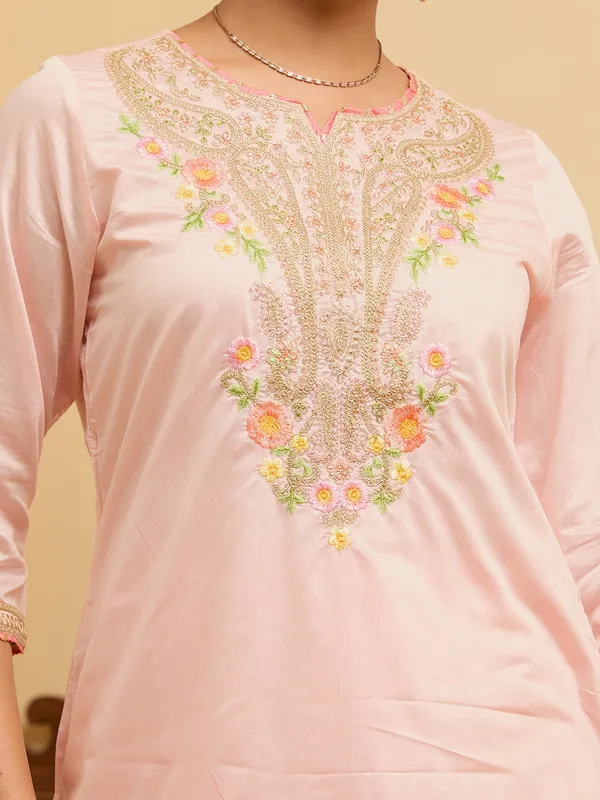 Peach_Cording_Chanderi_Readymade_Salwar_Suit