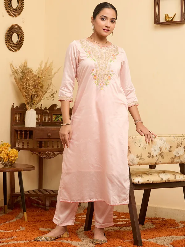 Peach_Cording_Chanderi_Readymade_Salwar_Suit