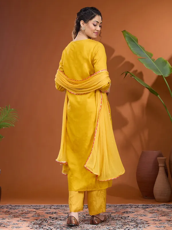 Mustard_Yellow_Threadwork_Chanderi_Readymade_Salwar_Suit