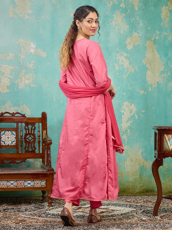 Gajari_Pink_Cording_Chanderi_Readymade_Salwar_Suit