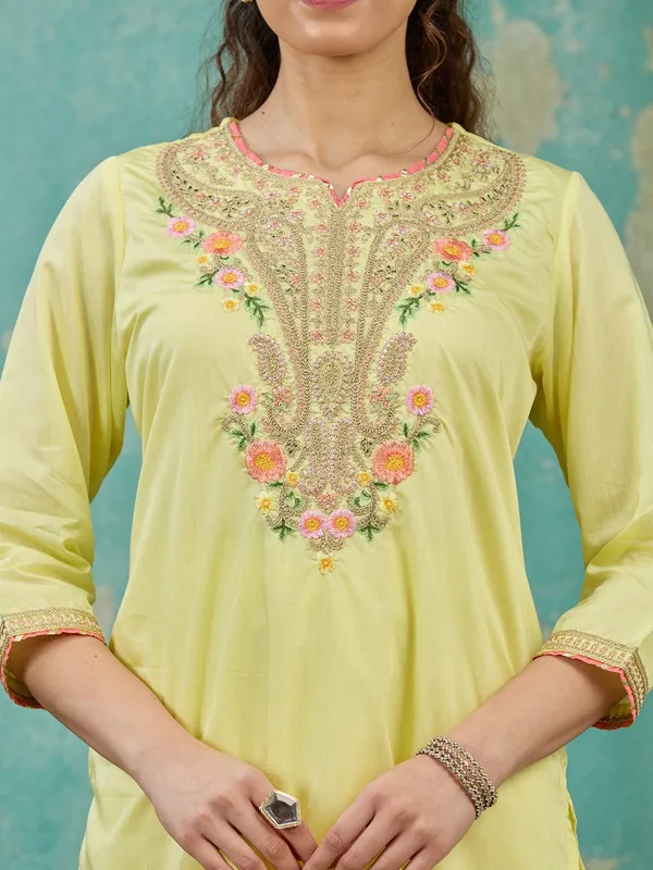 Yellow_Cording_Chanderi_Readymade_Salwar_Suit