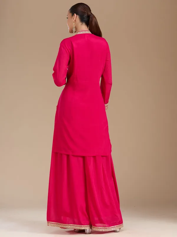 Rani_Pink_Threadwork_Soft_Raw_Silk_Readymade_Salwar_Suit