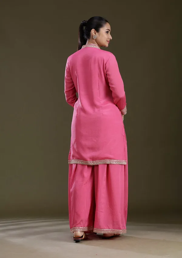 Pink_Threadwork_Chinon_Readymade_Salwar_Suit