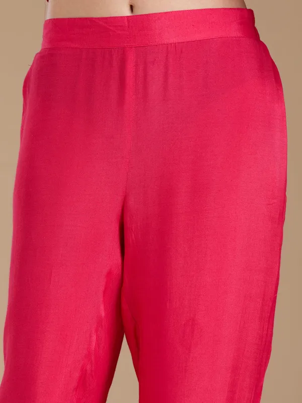 Rani_Pink_Threadwork_Soft_Raw_Silk_Readymade_Salwar_Suit