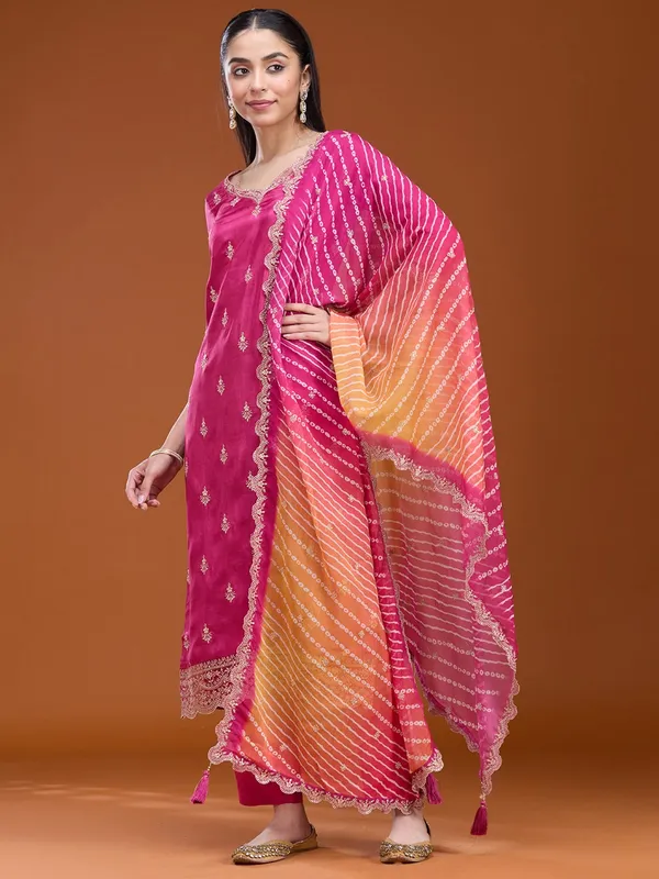 Rani_Pink_Threadwork_Dola_Silk_Readymade_Salwar_Suit