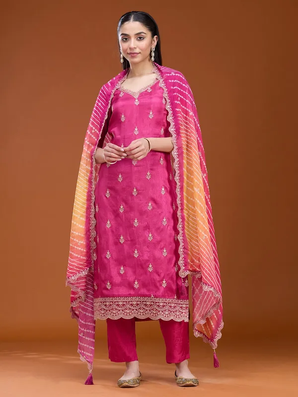 Rani_Pink_Threadwork_Dola_Silk_Readymade_Salwar_Suit