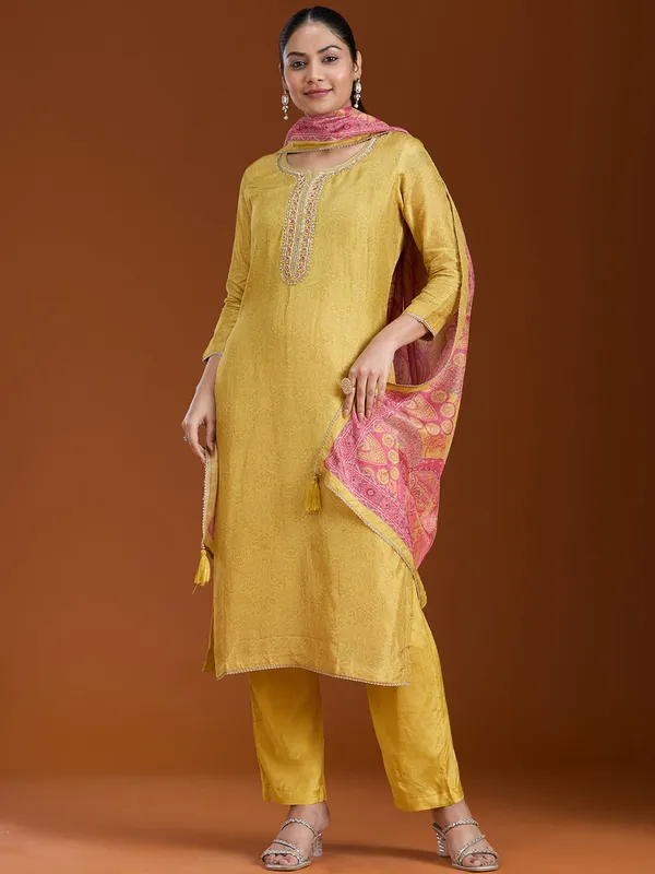 Mehandi_Green_Threadwork_Soft_Raw_Silk_Readymade_Salwar_Suit