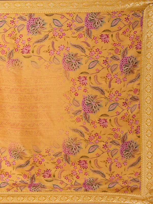 Mustard_Yellow_Threadwork_Soft_Raw_Silk_Readymade_Salwar_Suit