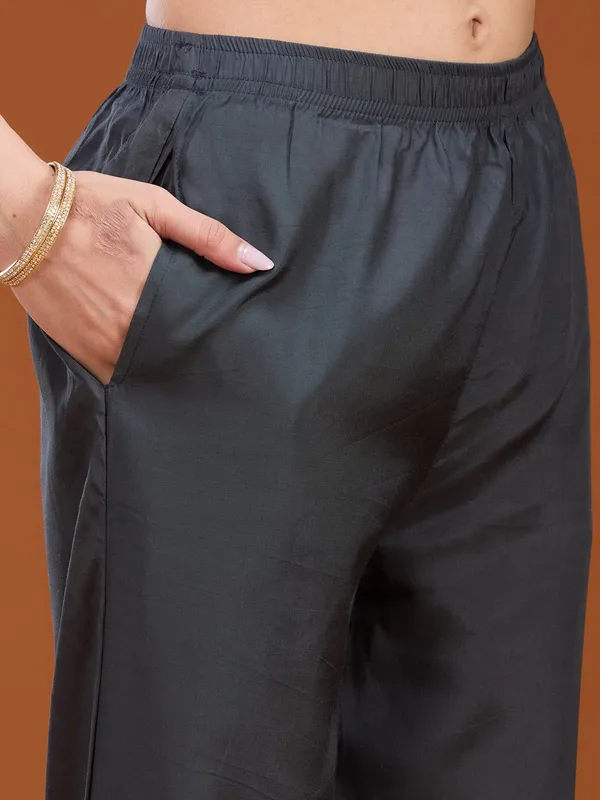 Dark_Grey_Stonework_Gold_Soft_Raw_Silk_Readymade_Salwar_Suit